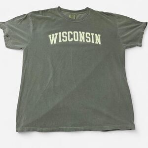 Comfort-colors Men's Green and Grey T-shirt